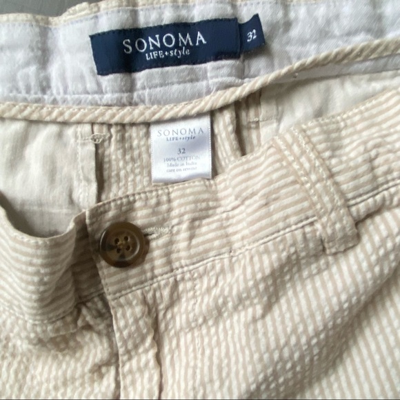Sonoma Textured Pinstripe Shorts • size 32 - Picture 3 of 3